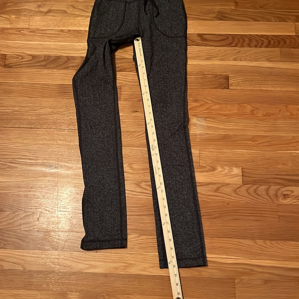 Lululemon‎ Skinny Will Pant Full-On Luon Giant Herringbone Black Heathered Black - Picture 5 of 12